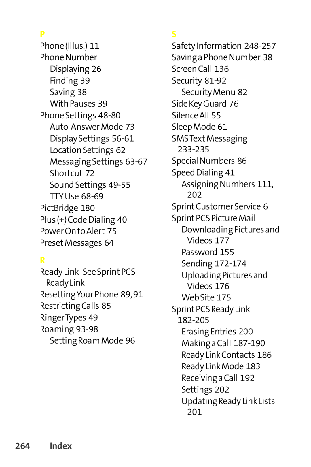 Sanyo SCP-8400 manual Index 