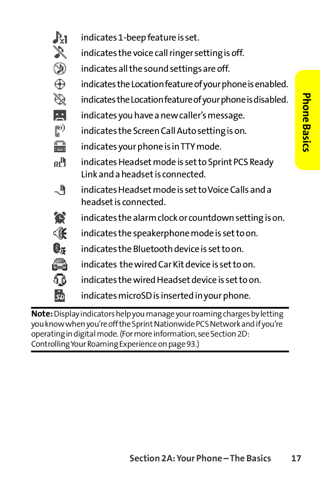 Sanyo SCP-8400 manual Indicates 1-beep feature is set 