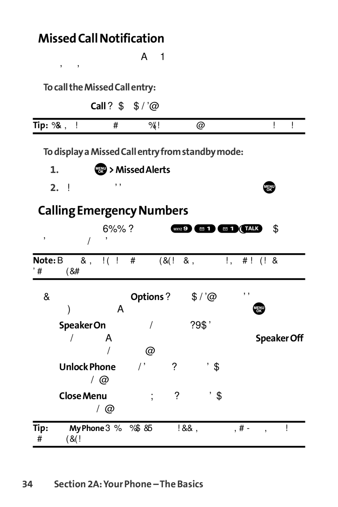 Sanyo SCP-8400 manual Missed Call Notification, Calling Emergency Numbers, TocalltheMissedCallentry, Select MissedAlerts 