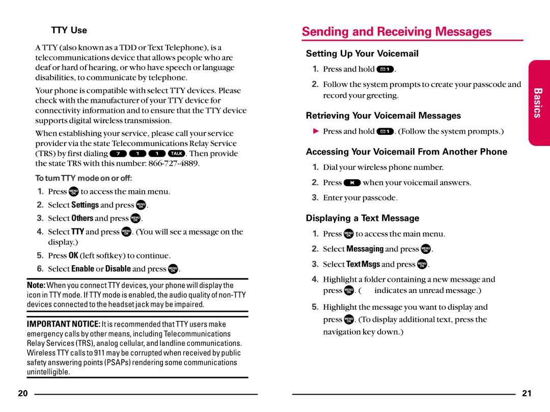 Sanyo SCP200 manual Sending and Receiving Messages 