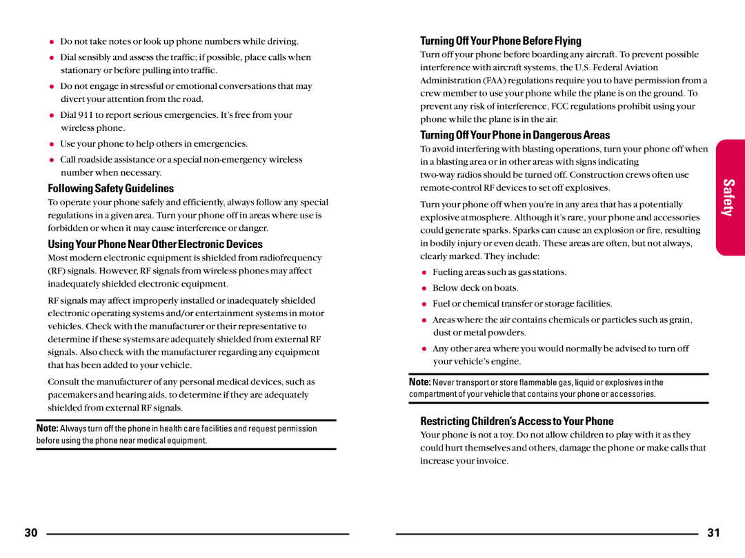 Sanyo SCP200 manual Following Safety Guidelines, Using Your Phone Near Other Electronic Devices 