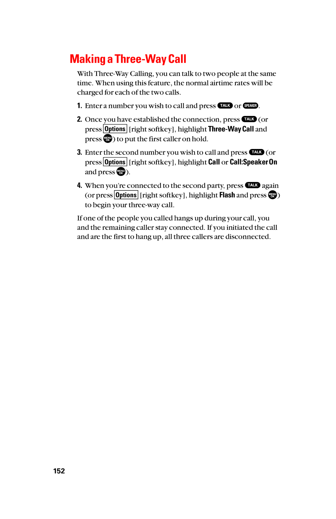 Sanyo scp8300 manual Making a Three-Way Call 