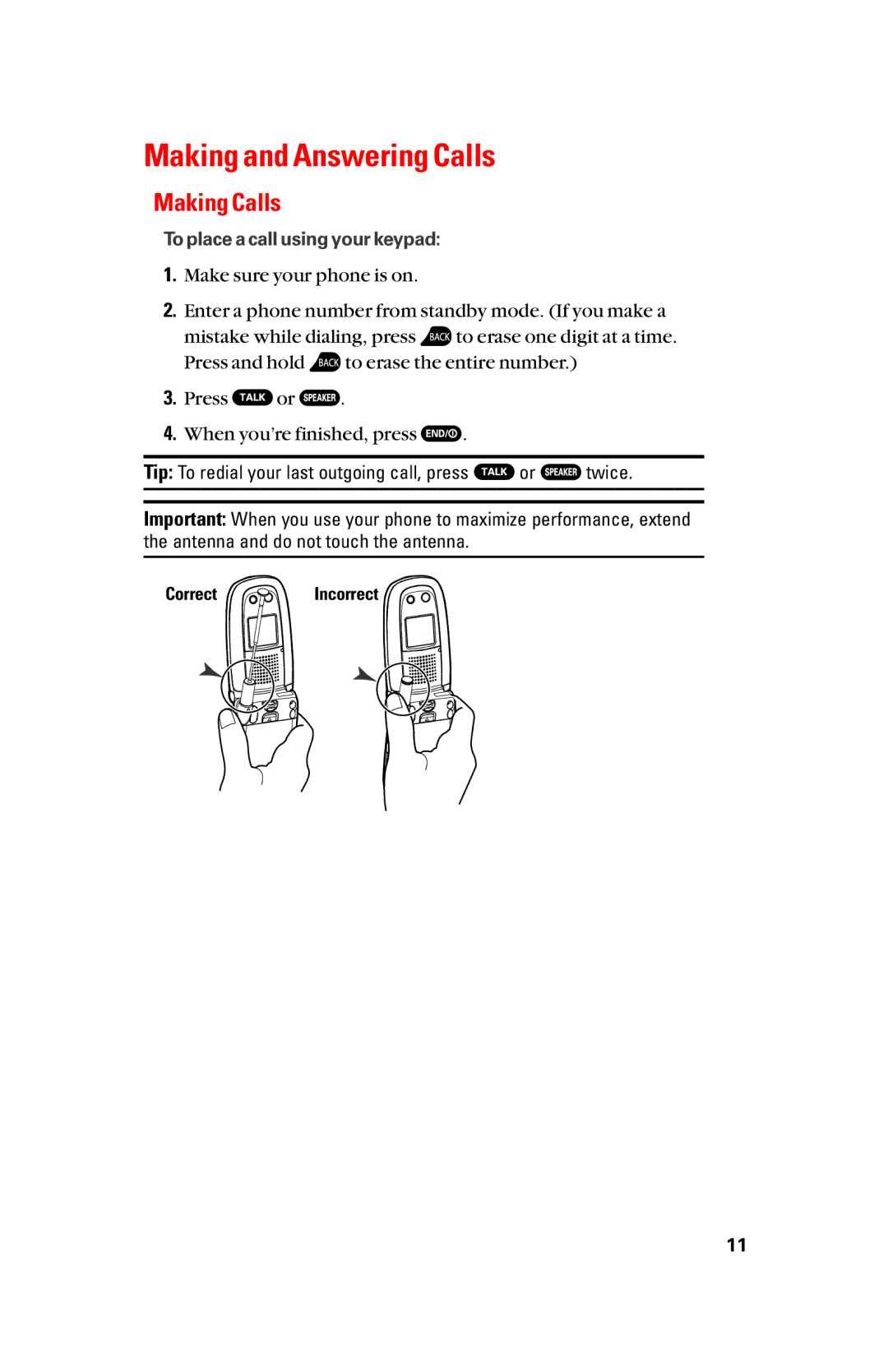 Sanyo scp8300 manual Making and Answering Calls, Making Calls 