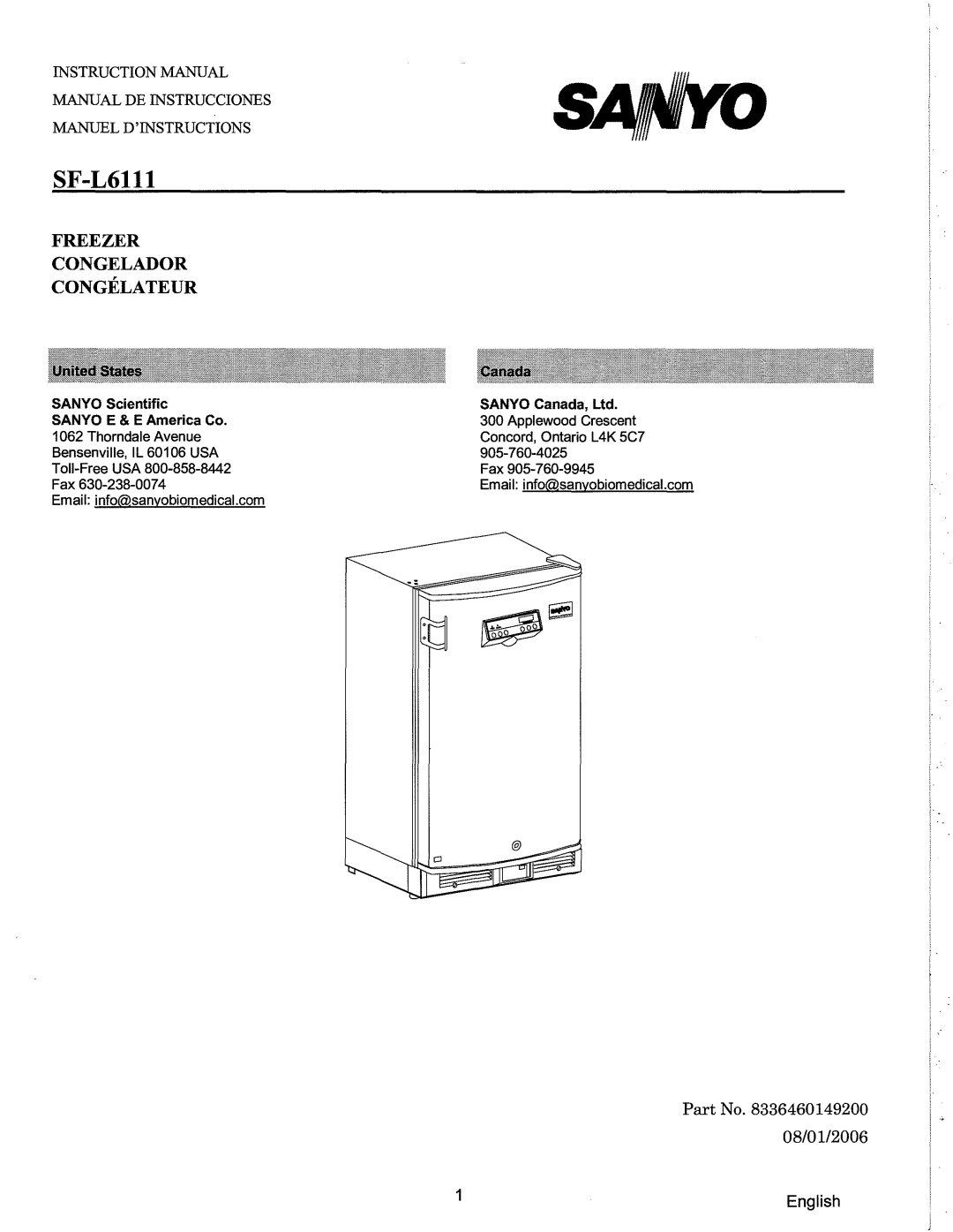 Sanyo SF-L6111 instruction manual 