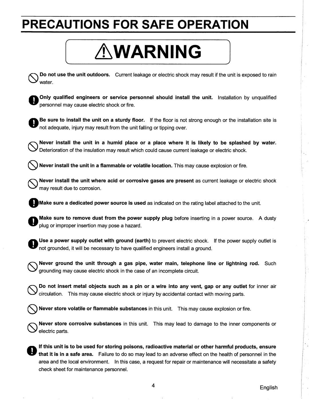 Sanyo SF-L6111 instruction manual Lt!WARN1NG 