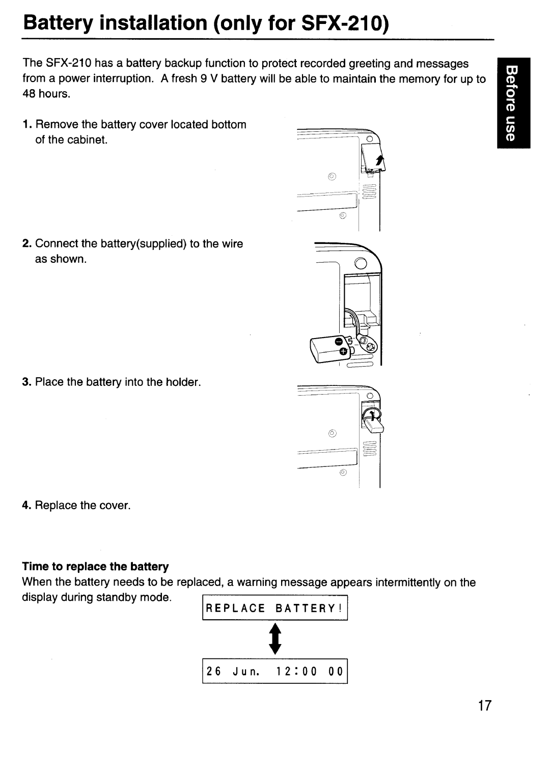 Sanyo SFX-210 manual 