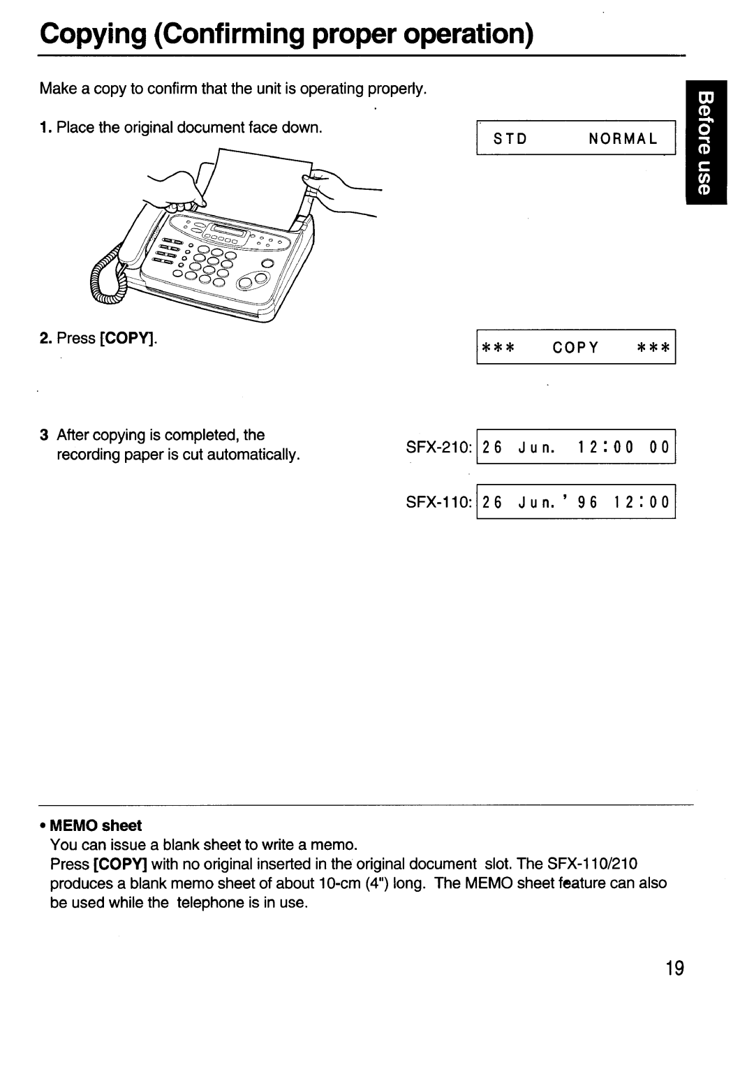 Sanyo SFX-210 manual 