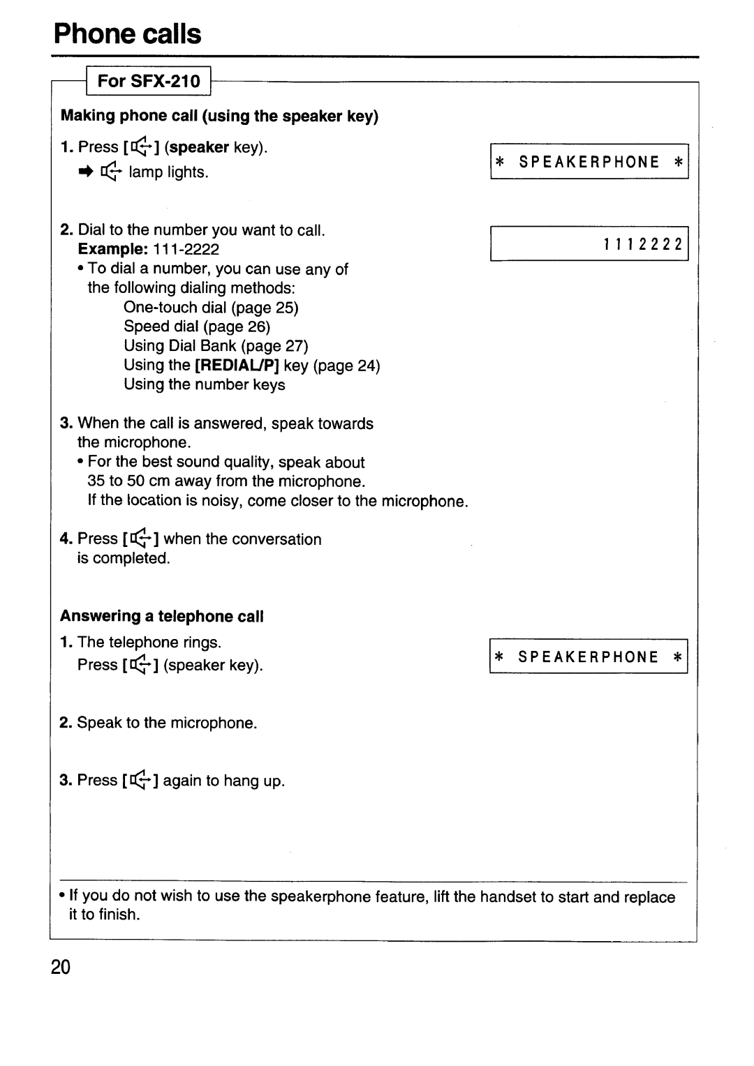 Sanyo SFX-210 manual 