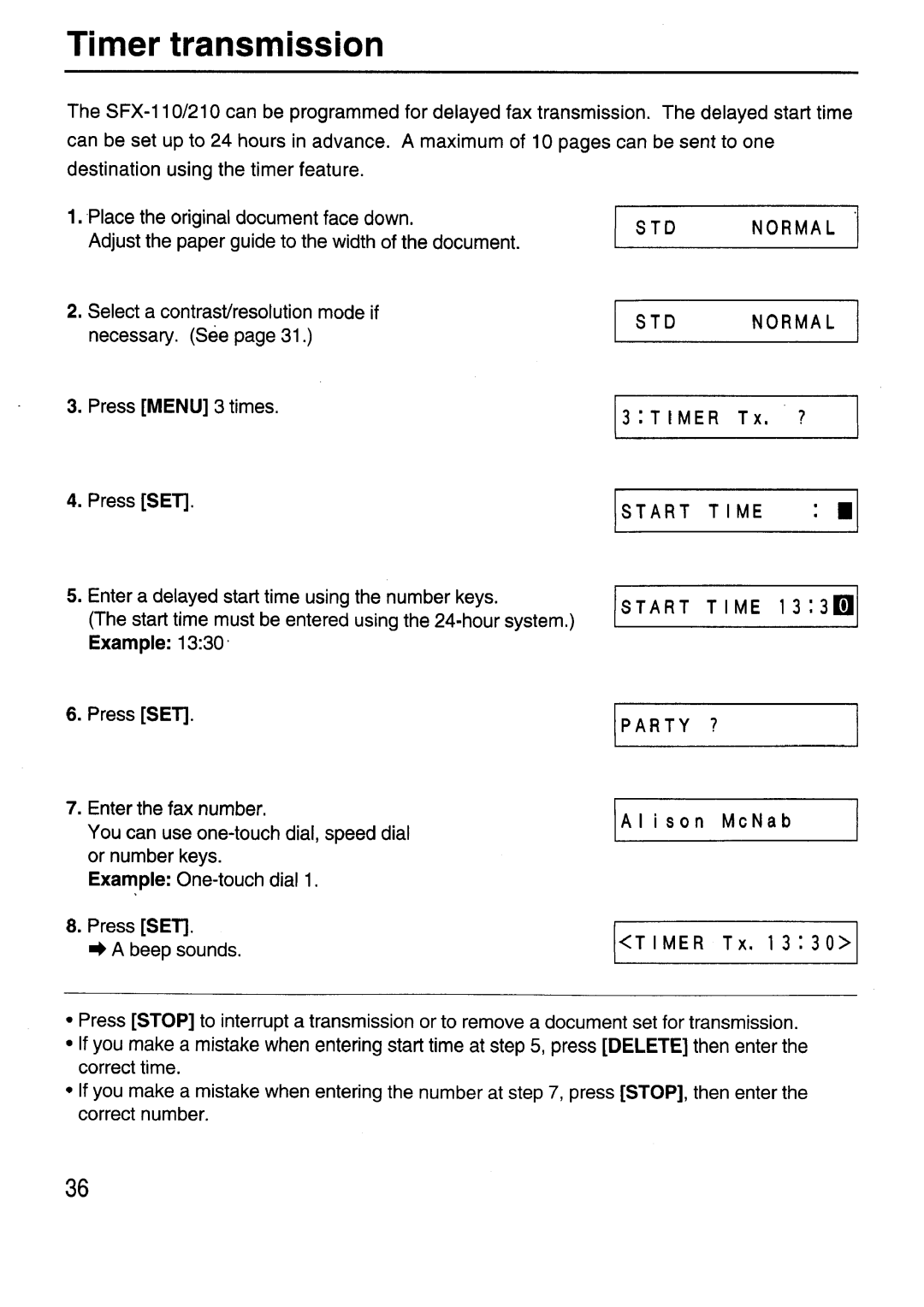 Sanyo SFX-210 manual 