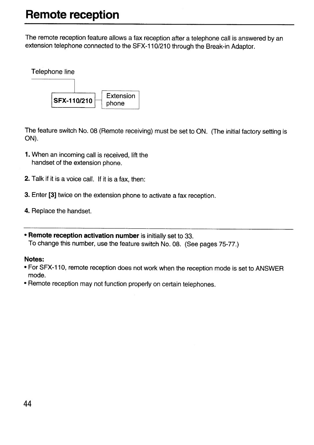 Sanyo SFX-210 manual 