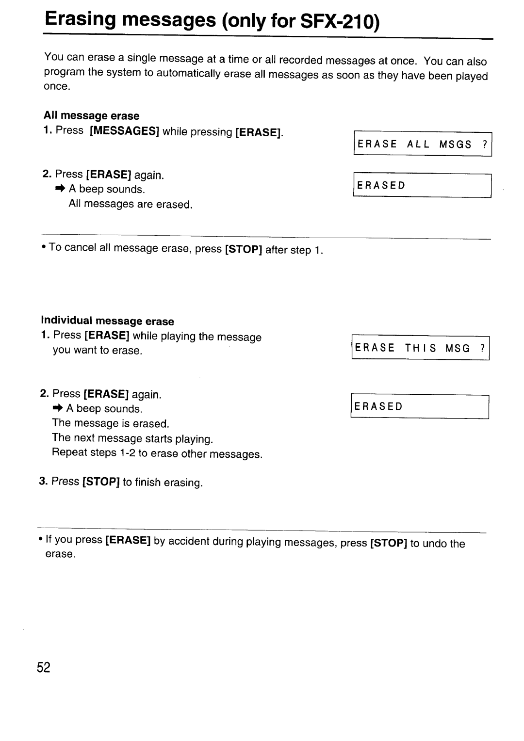 Sanyo SFX-210 manual 