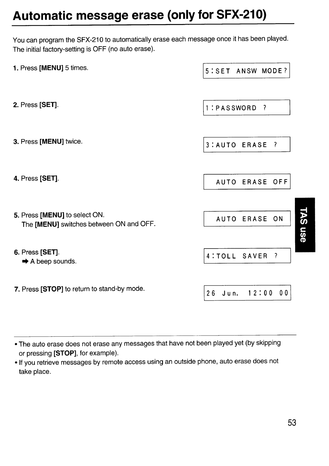 Sanyo SFX-210 manual 