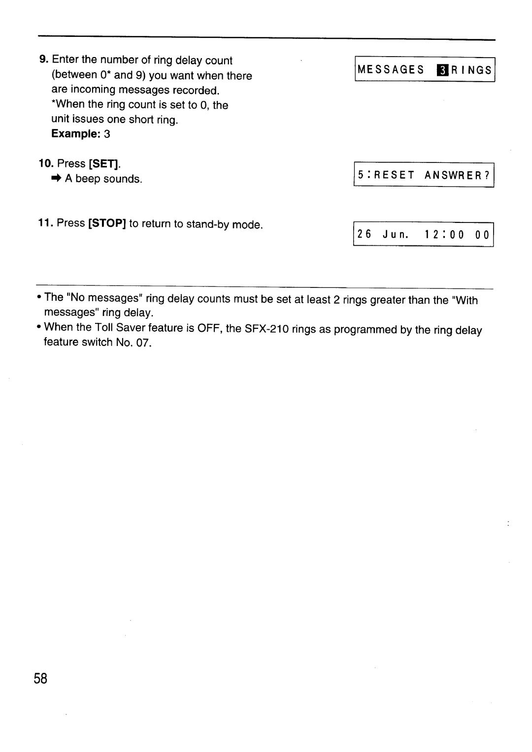 Sanyo SFX-210 manual 