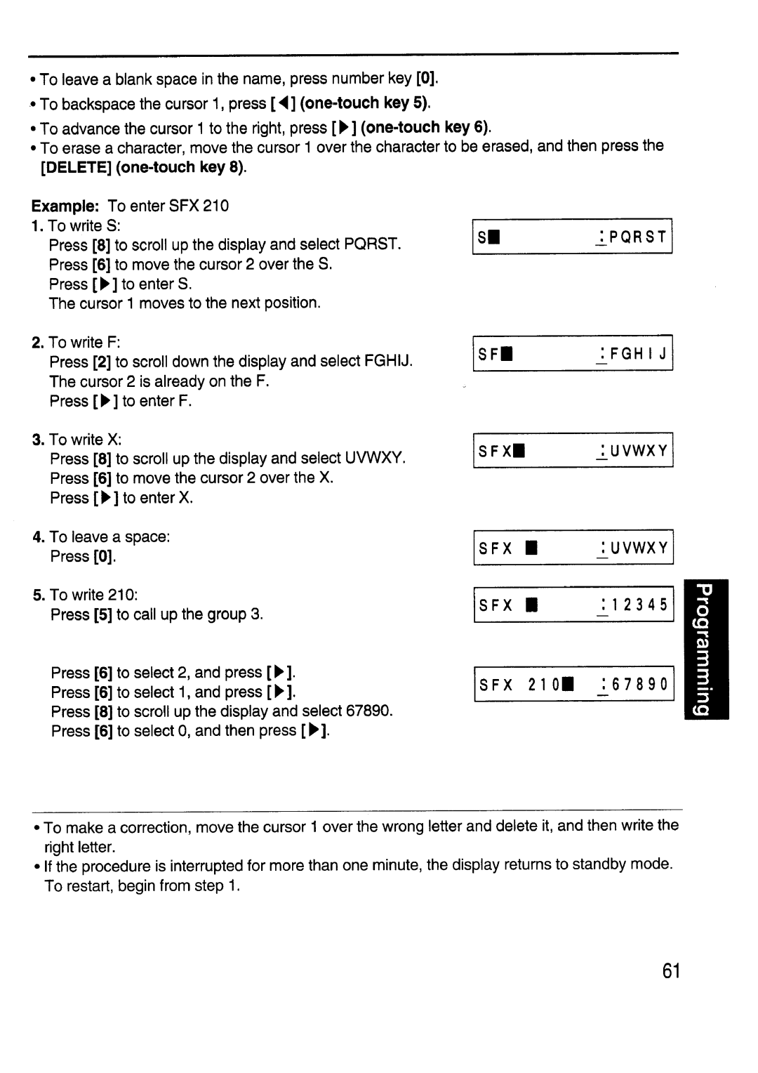 Sanyo SFX-210 manual 