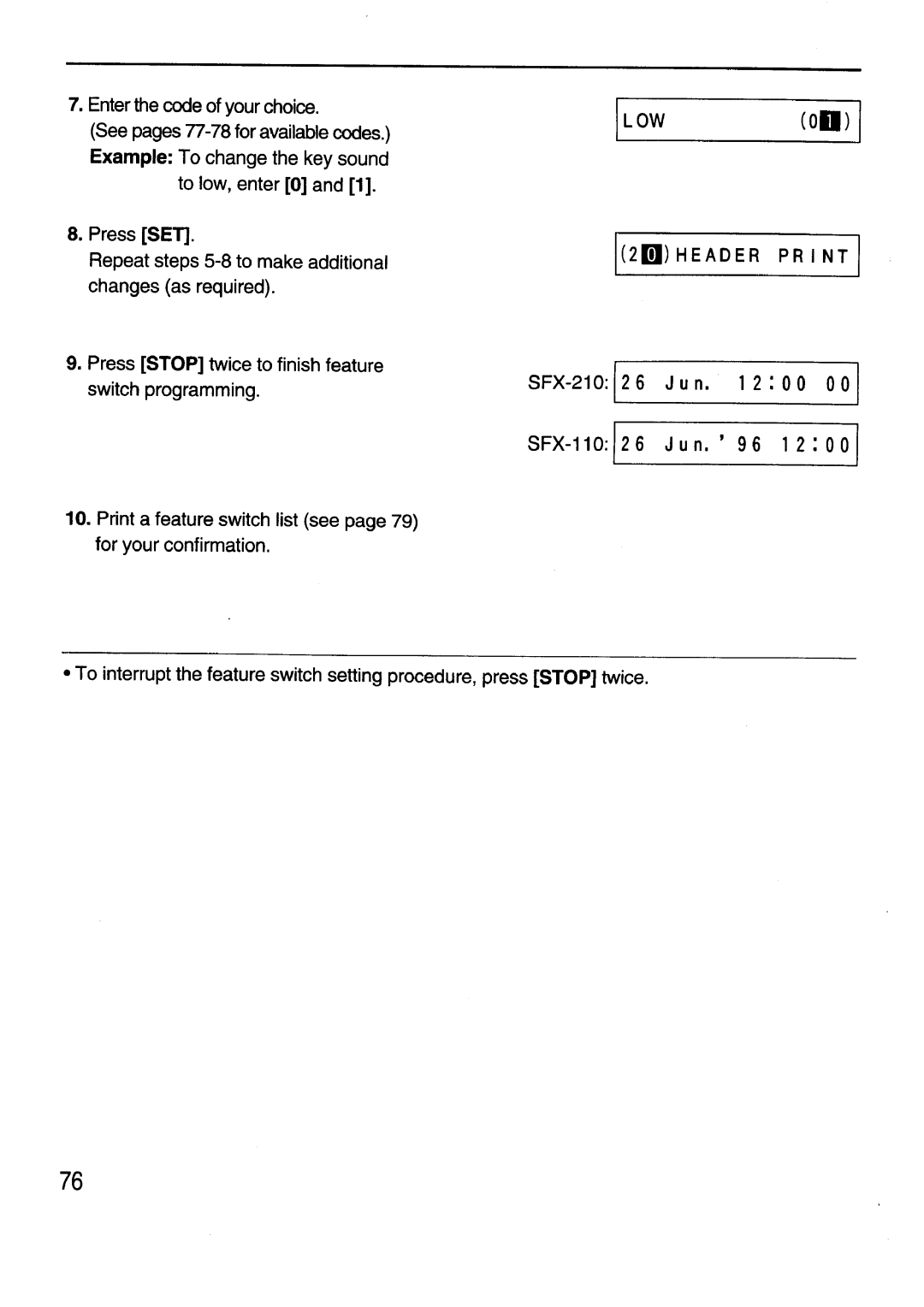 Sanyo SFX-210 manual 