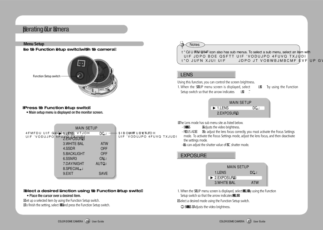 Sanyo SID-70 manual Lens, Exposure 