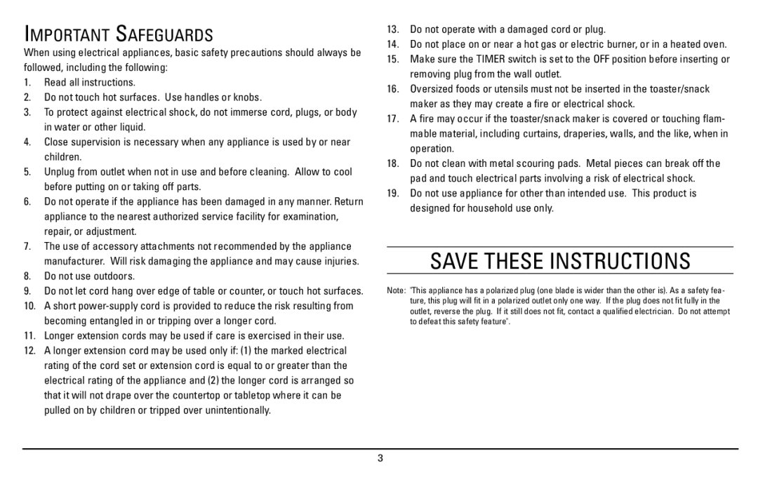 Sanyo SK-7S instruction manual Important Safeguards, Do not use outdoors, Do not operate with a damaged cord or plug 