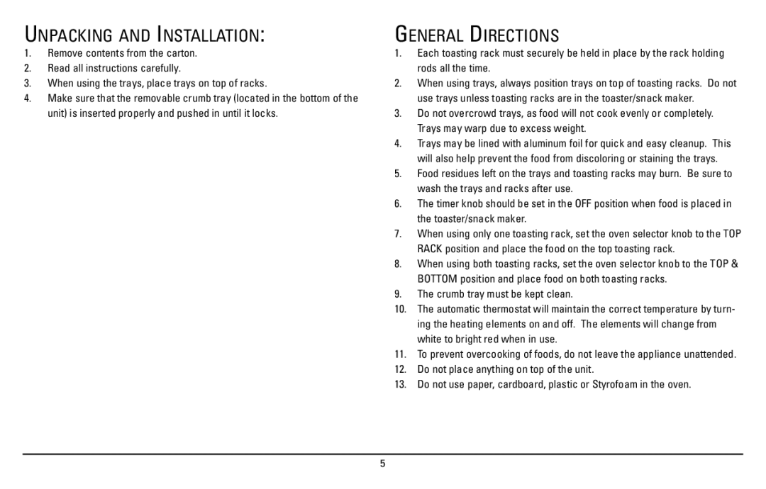 Sanyo SK-7S instruction manual Unpacking and Installation, General Directions 