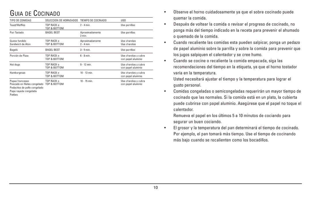 Sanyo SK-7W, SK-7S instruction manual Guia DE Cocinado 