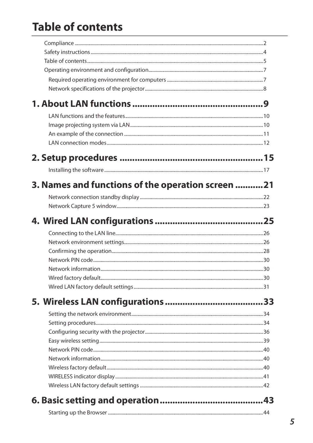 Sanyo QXXAVC922---P, SO-WIN-KF3AC owner manual Table of contents 