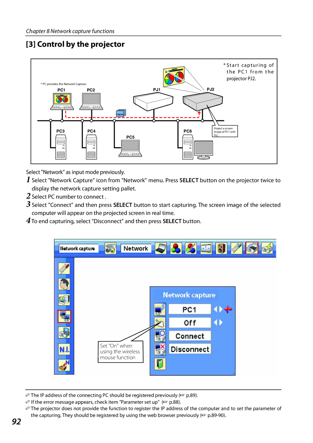 Sanyo SO-WIN-KF3AC, QXXAVC922---P owner manual Control by the projector 