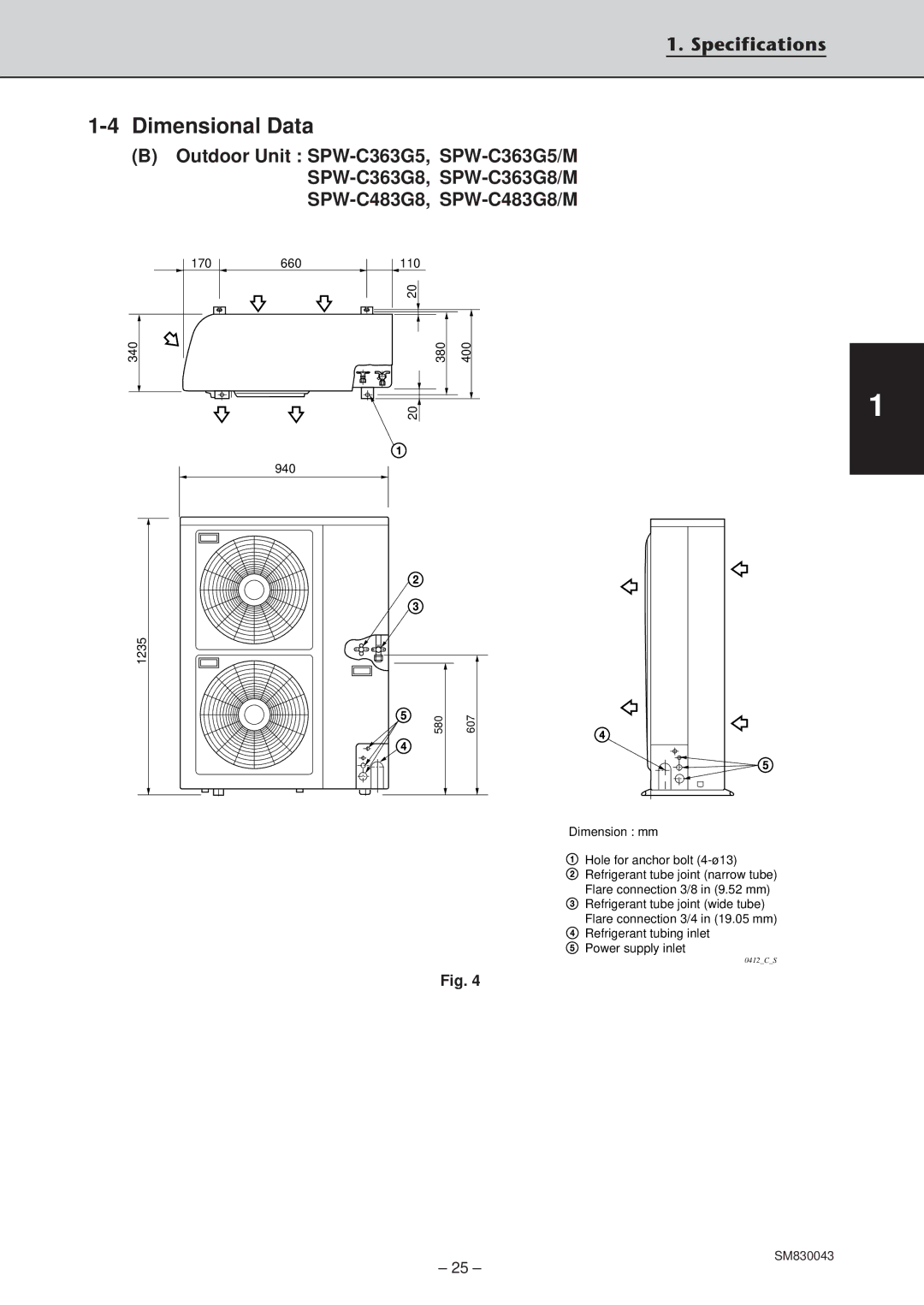 Sanyo SPW-T483G56, SPW-T363GS56, SPW-T483GS56, SPW-C363G8, SPW-T363G56, SPW-T253G56, SPW-C253G5 170660 340 940 1235 110 380 400 