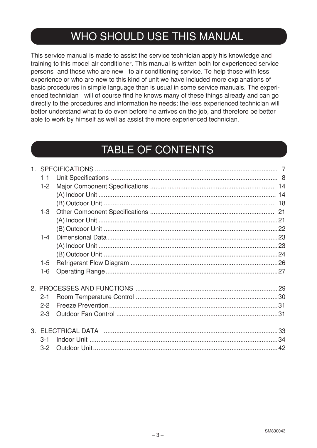 Sanyo SPW-C363G8, SPW-T363GS56, SPW-T483G56, SPW-T483GS56, SPW-T363G56 WHO should USE this Manual Table of Contents 