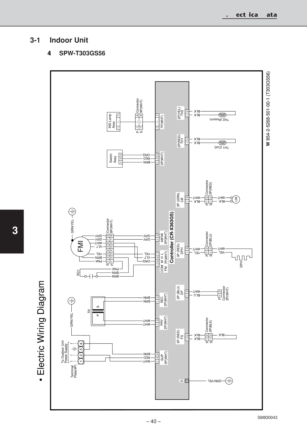 Sanyo SPW-T363G56, SPW-T363GS56, SPW-T483G56, SPW-T483GS56, SPW-C363G8, SPW-T253G56, SPW-C253G5 854-2-5268-501-00-1 T303GS56 