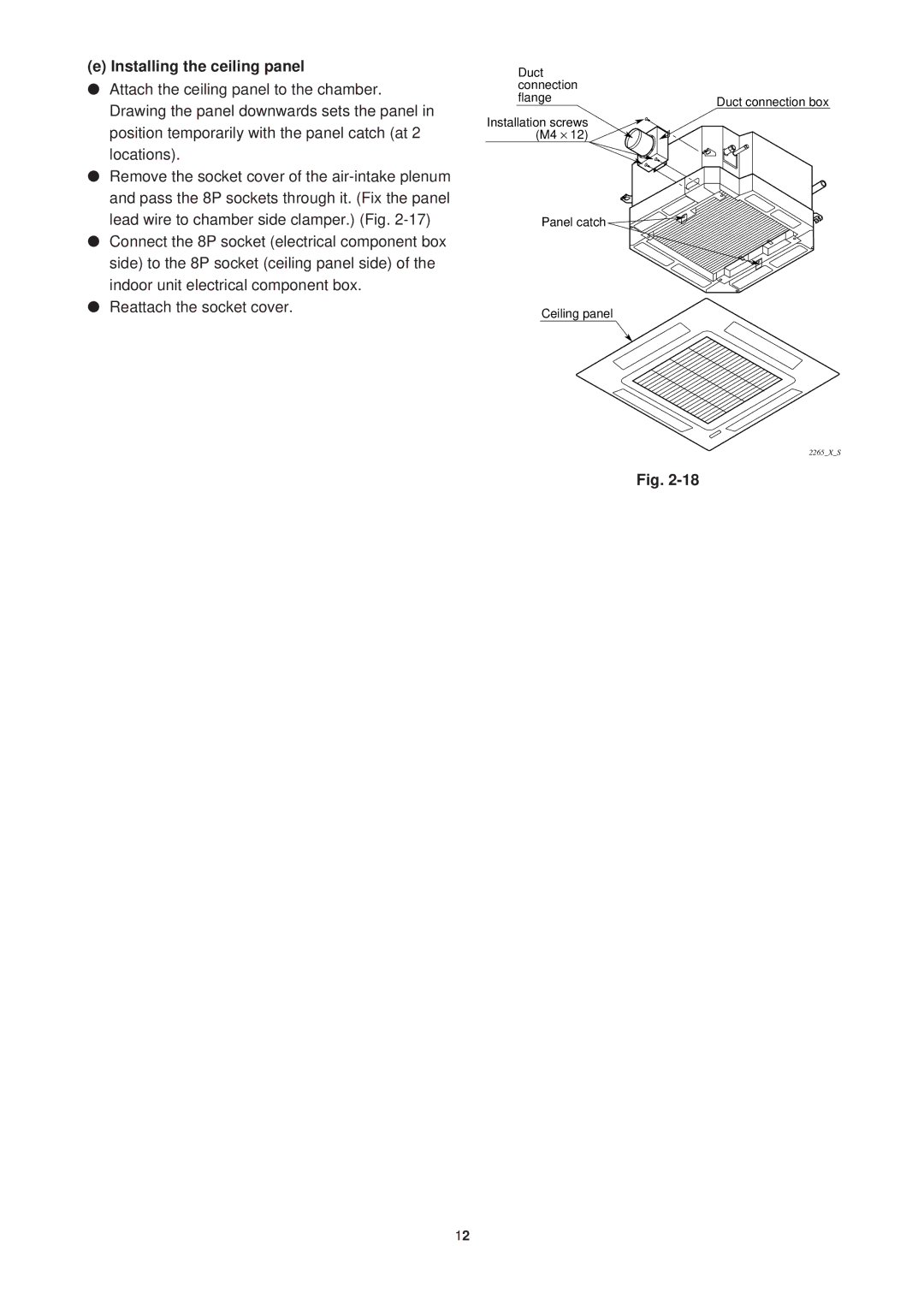 Sanyo SPW-XR254EH56 operation manual Duct Connection Flange Duct connection box 