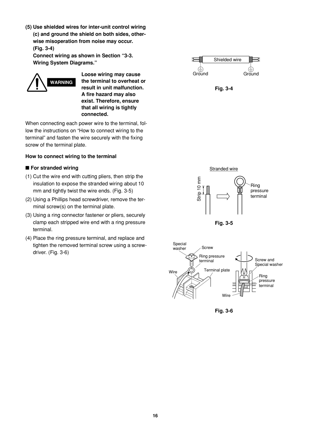 Sanyo SPW-XR254EH56 operation manual 5Use shielded wires for inter-unitcontrol wiring 
