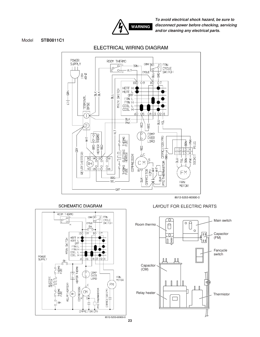 Sanyo STB1010C1, STB0823H1, STB0810C1, STB1020C1, STB1220C1, STB1023C1, STB1123C1 service manual Model STB0811C1 