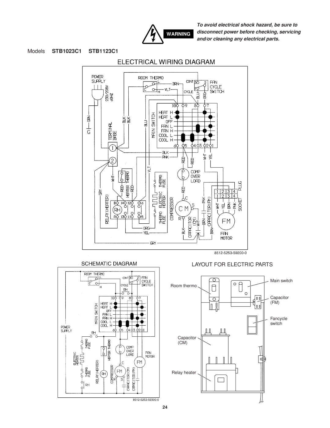 Sanyo STB1220C1, STB0823H1, STB0810C1, STB1020C1, STB1010C1, STB0811C1 service manual Models STB1023C1 STB1123C1 