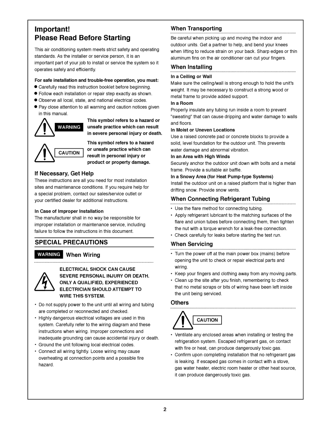 Sanyo STK-RCS-7TWSUA service manual Please Read Before Starting 