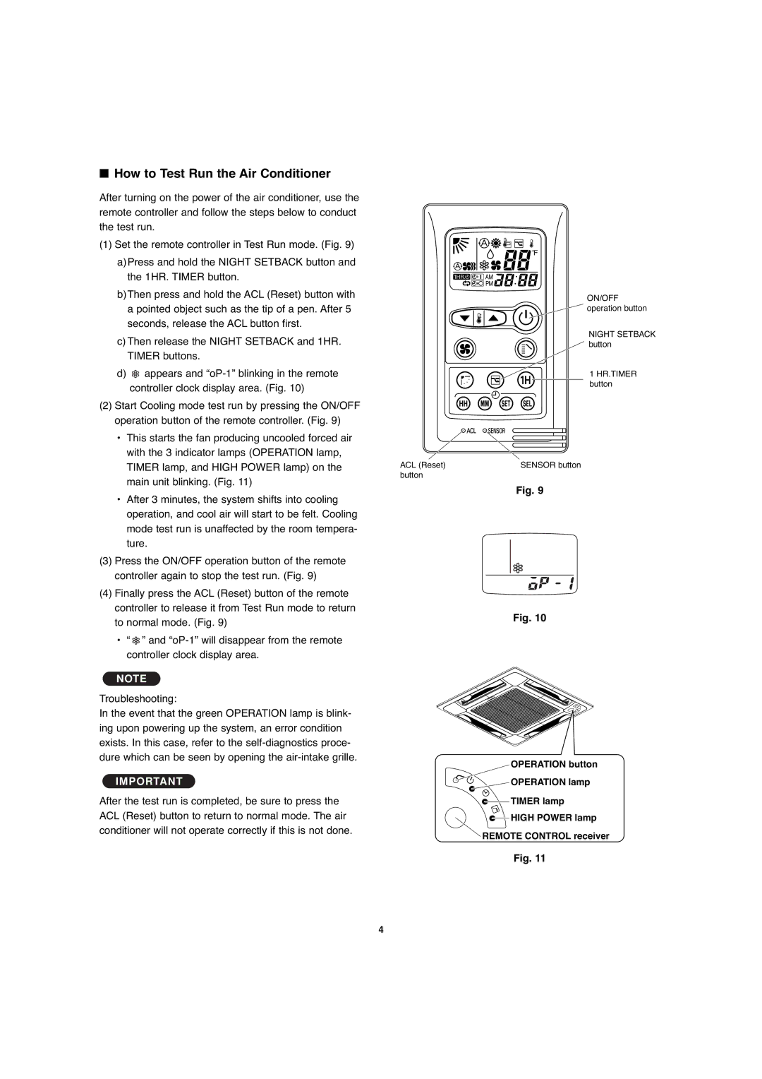 Sanyo STK-RCS-7TWSUA service manual How to Test Run the Air Conditioner 