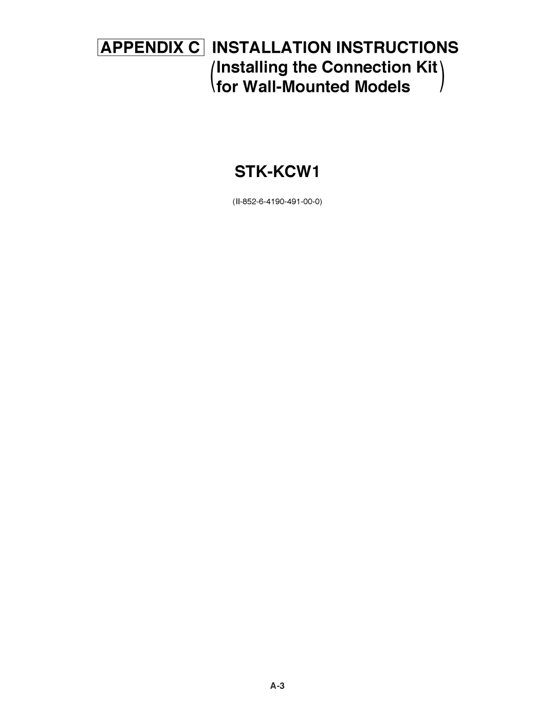 Sanyo STK-RCS-7TWSUA service manual Appendix C 