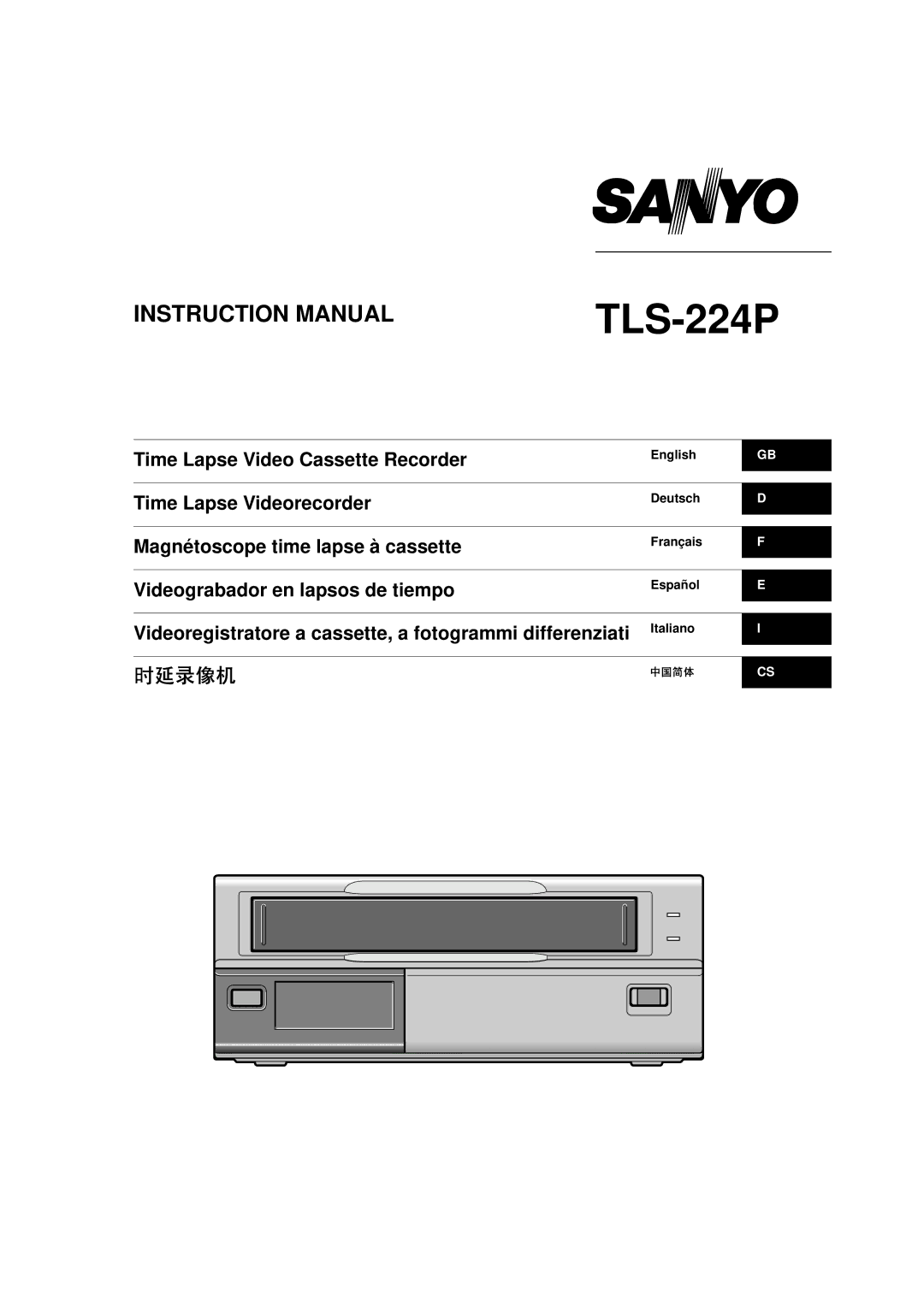 Sanyo TLS-224P instruction manual EnglishGB, DeutschD 