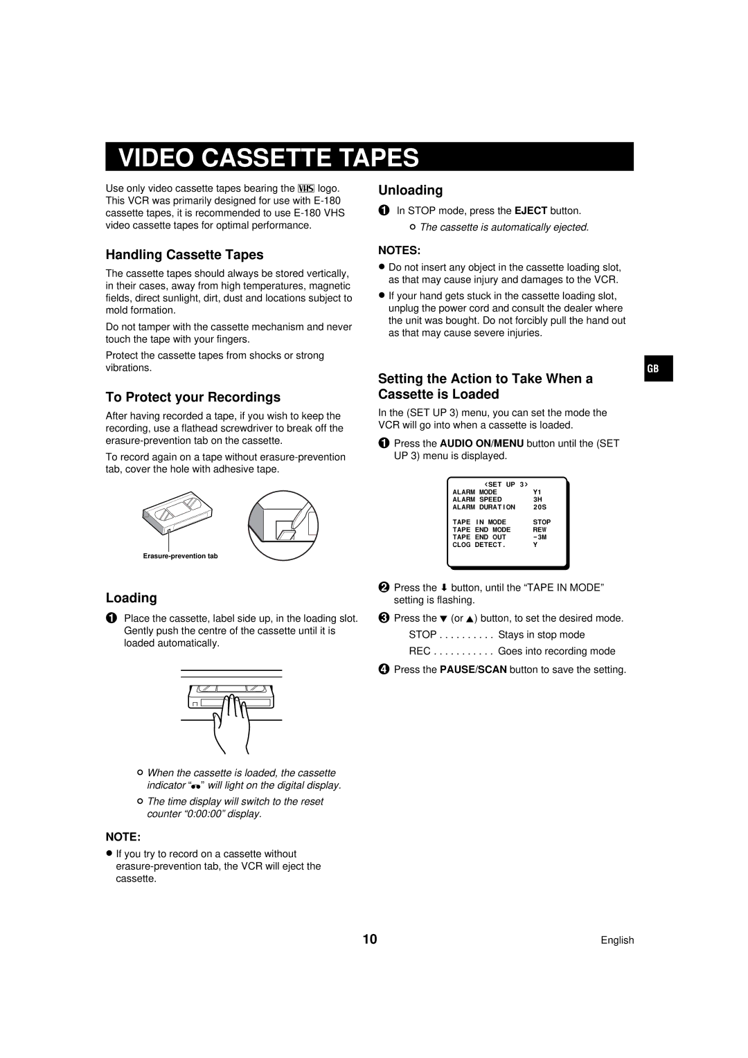 Sanyo TLS-224P instruction manual Video Cassette Tapes 