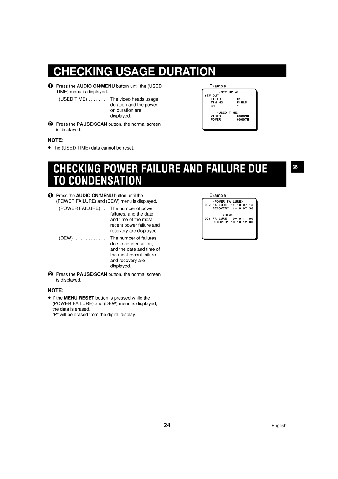 Sanyo TLS-224P instruction manual Checking Usage Duration, To Condensation 