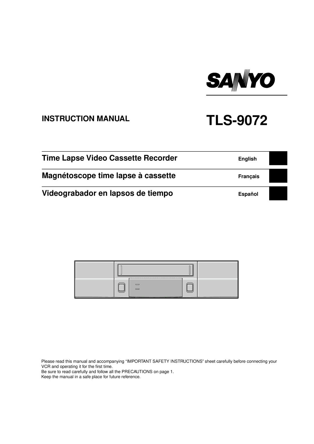 Sanyo TLS-9072 instruction manual 