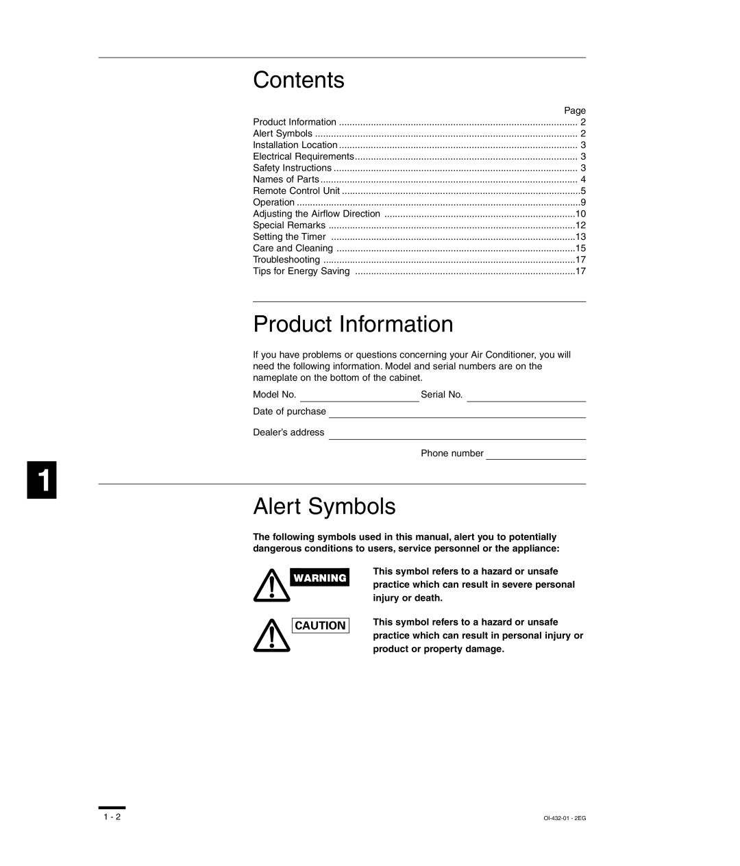 Sanyo TM-SH80UG, SHA-KC64UG, RCS-SH80UG, RCS-SH80UA instruction manual Contents, Product Information, Alert Symbols 