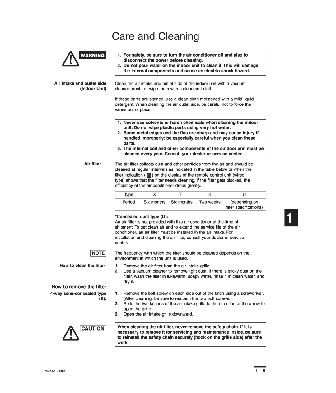 Sanyo SHA-KC64UG, TM-SH80UG, RCS-SH80UG, RCS-SH80UA instruction manual Care and Cleaning, How to remove the filter 