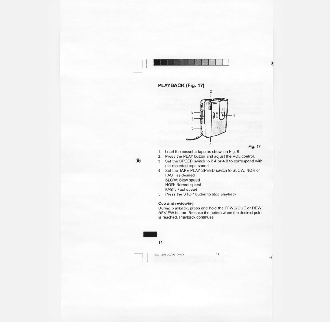 Sanyo TRC-2050C manual 