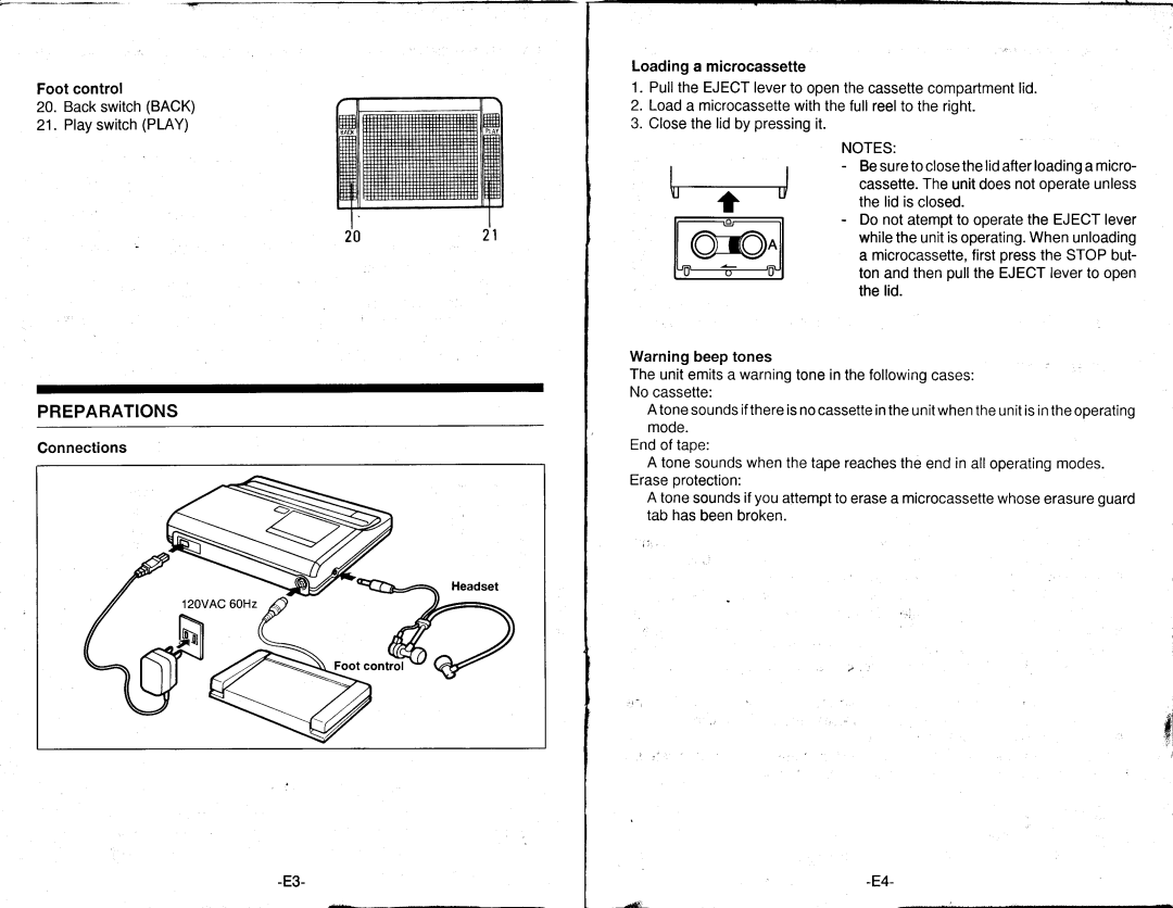 Sanyo TRC-6030 instruction manual E P a R a T I O N S 