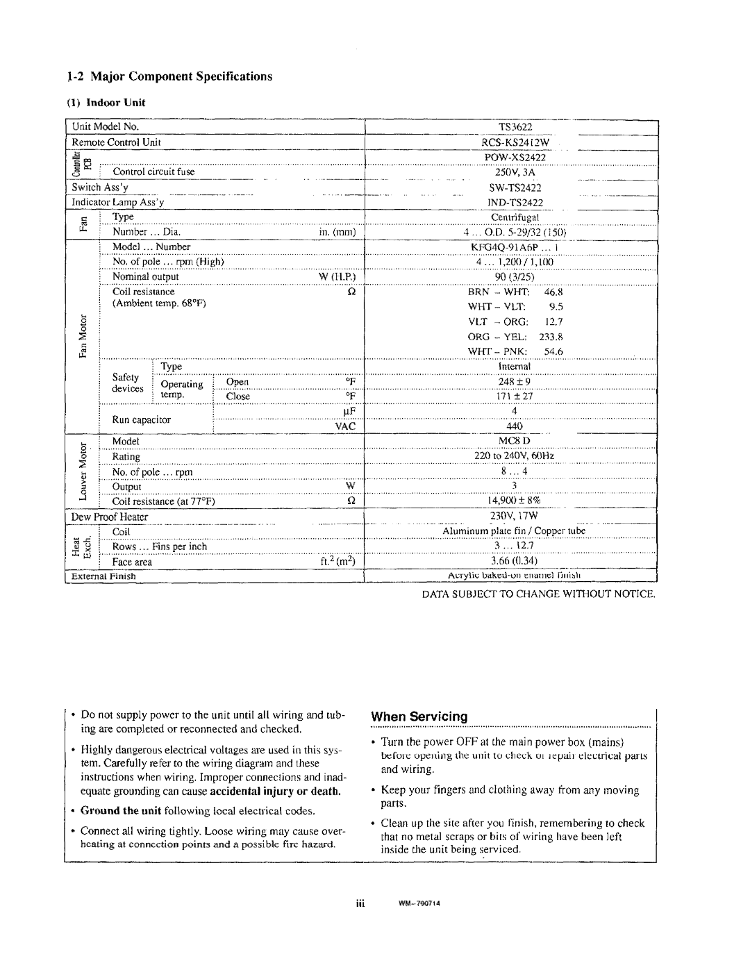 Sanyo C3622, TS3622 manual 