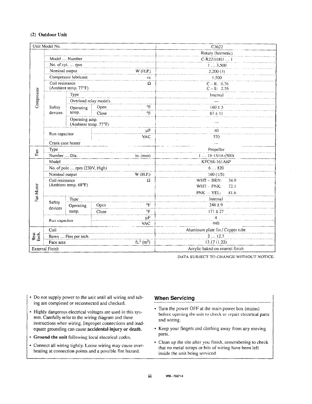 Sanyo TS3622, C3622 manual 