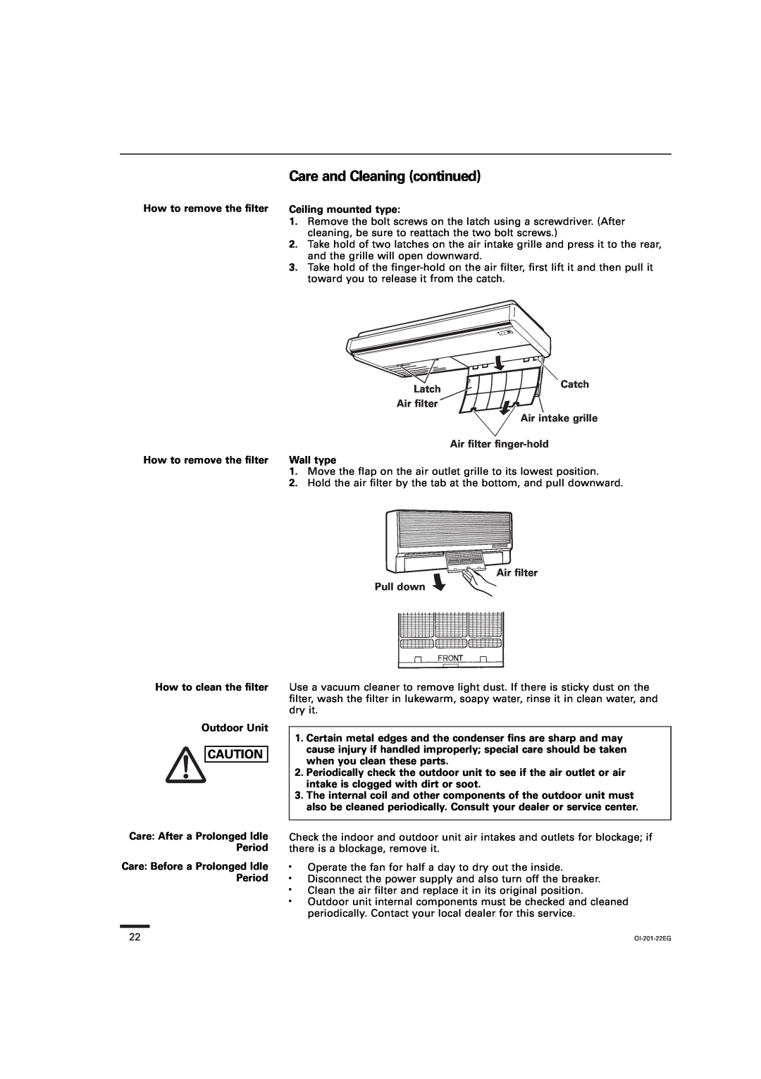 Sanyo TS4232, TS3632, TS2432, XS2432, XS1822, XS4232, XS3632, KS3032, KS3632, KS2432 instruction manual Care and Cleaning continued 