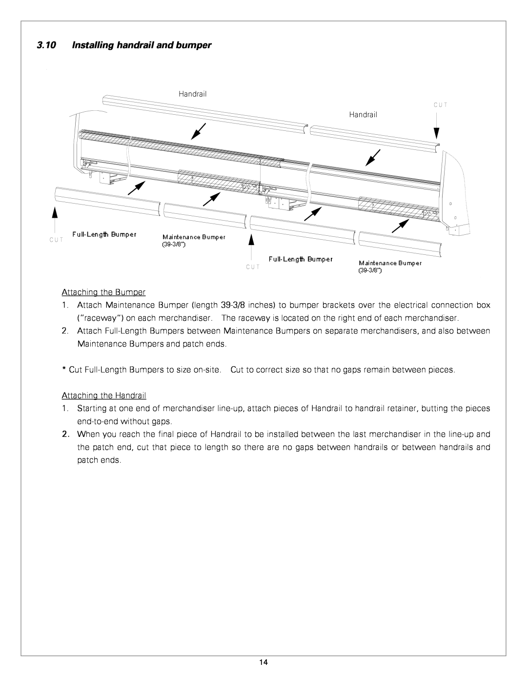 Sanyo TVQ-EXA029K. TVQ-EXACK, TVQ-EXA089K service manual 3.10Installing handrail and bumper 