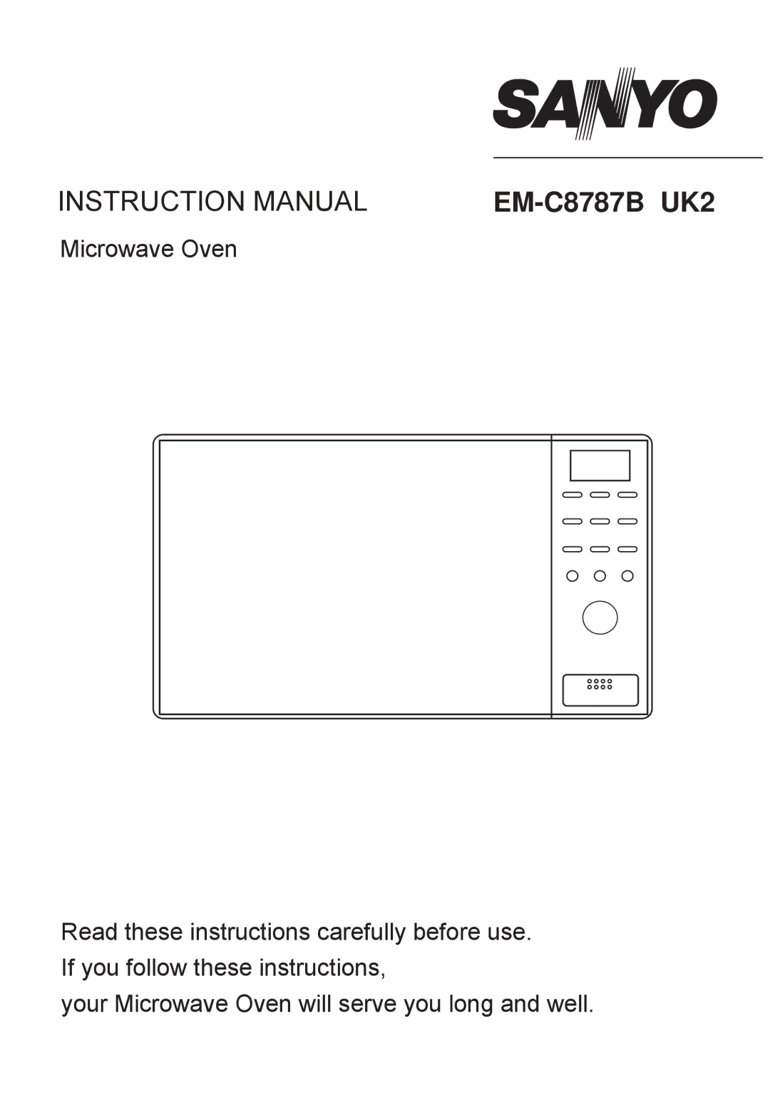 Sanyo em-c887B instruction manual EM-C8787B UK2 