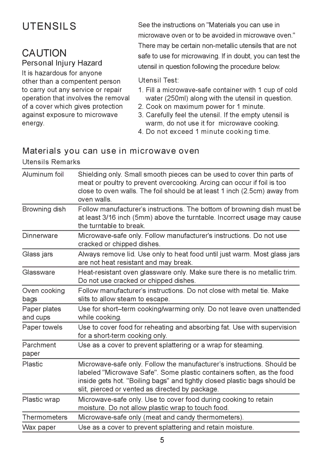 Sanyo UK2, em-c887B instruction manual Personal Injury Hazard 