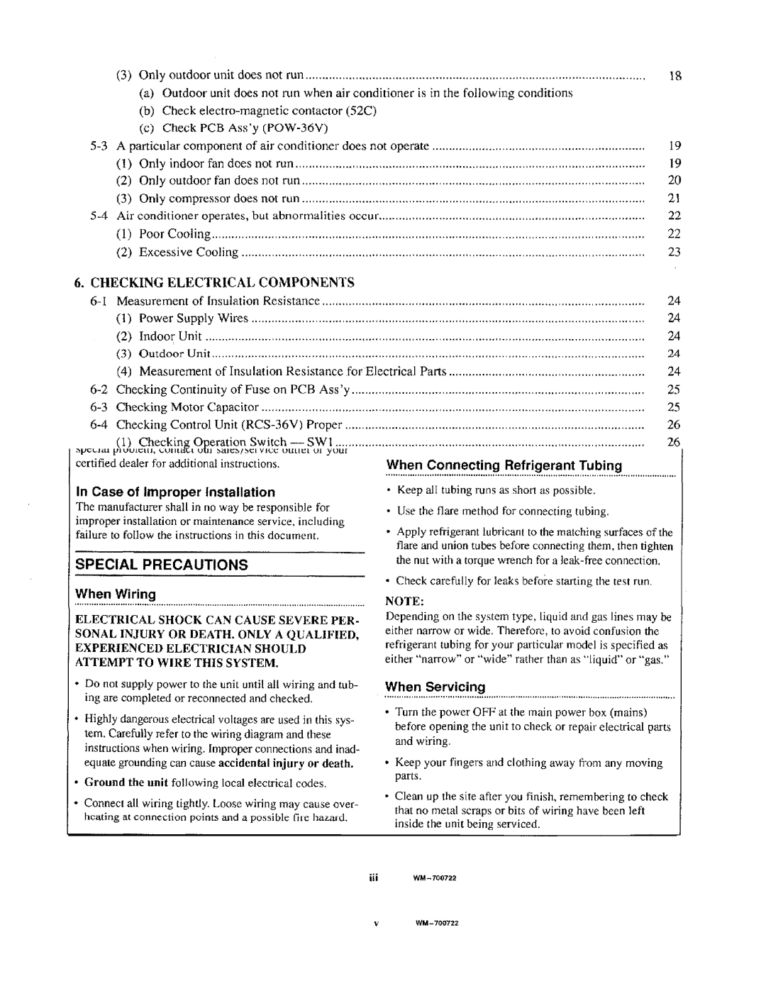 Sanyo V3622/C3622 manual 